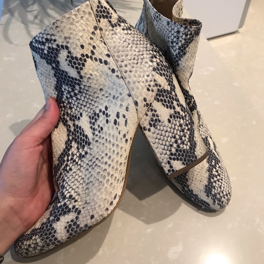 Steve Madden snakeskin booties